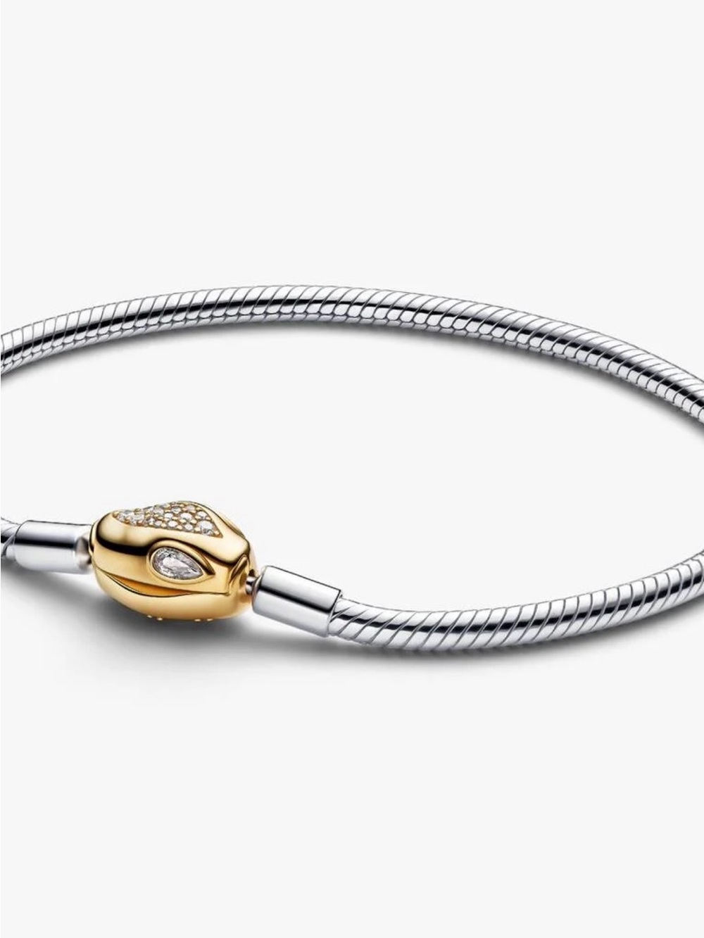 Pandora Two-Tone Gold & Silver Snake Clasp Bracelet